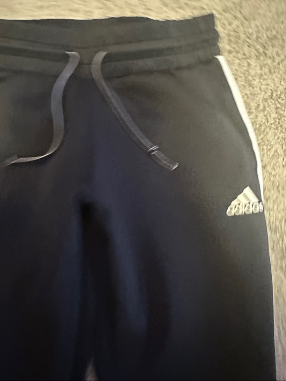 adidas women’s Black Joggers with White Side Stripes - Picture 3 of 6